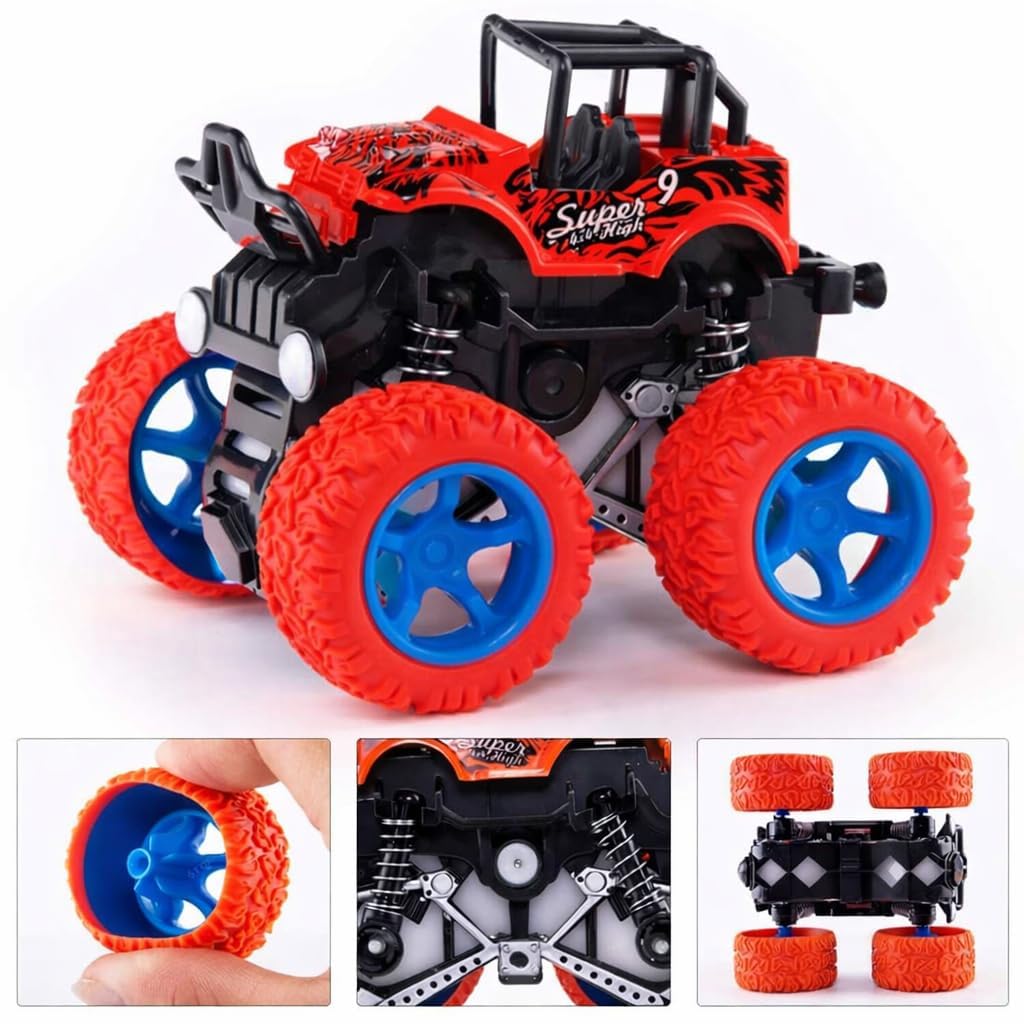 Mini HW 4WD Friction Powered Monster Truck Alloy Wheel Toy