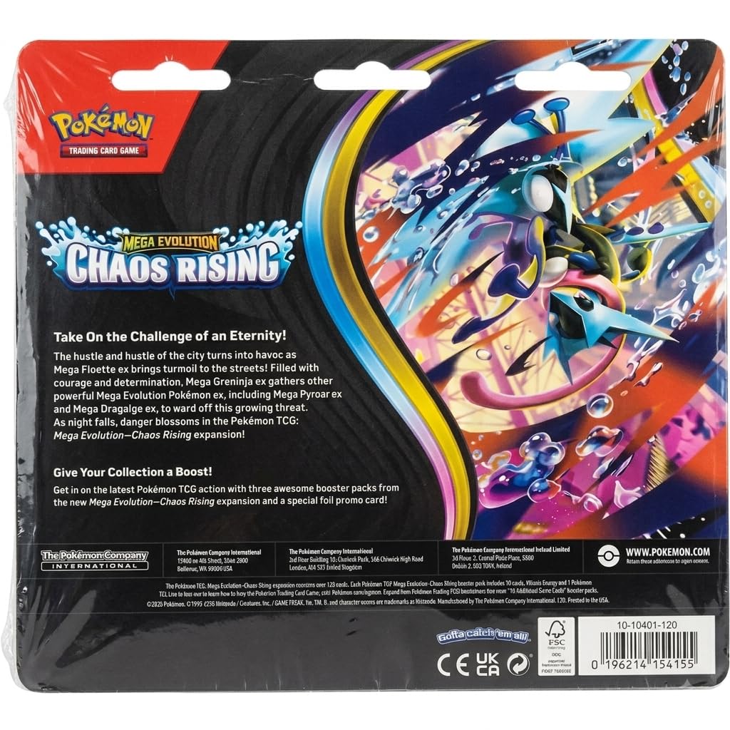 Pokémon TCG Mega Evolution - Chaos Rising Triple Pack (1 Foil Promo Card - Charmeleon & 3 Booster Packs)