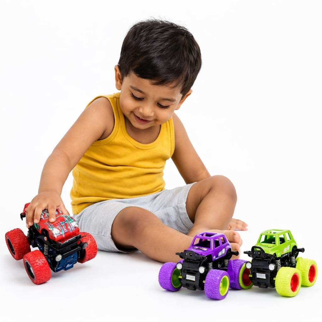 Mini HW 4WD Friction Powered Monster Truck Alloy Wheel Toy