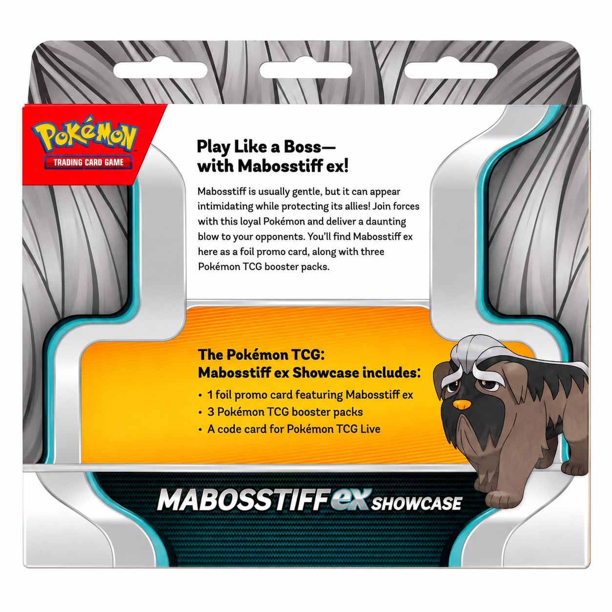 Pokémon TCG Mabosstiff ex Showcase Pack Trading (1 Foil Promo Card - Daunt - Proud Fangs & 3 Booster Packs)