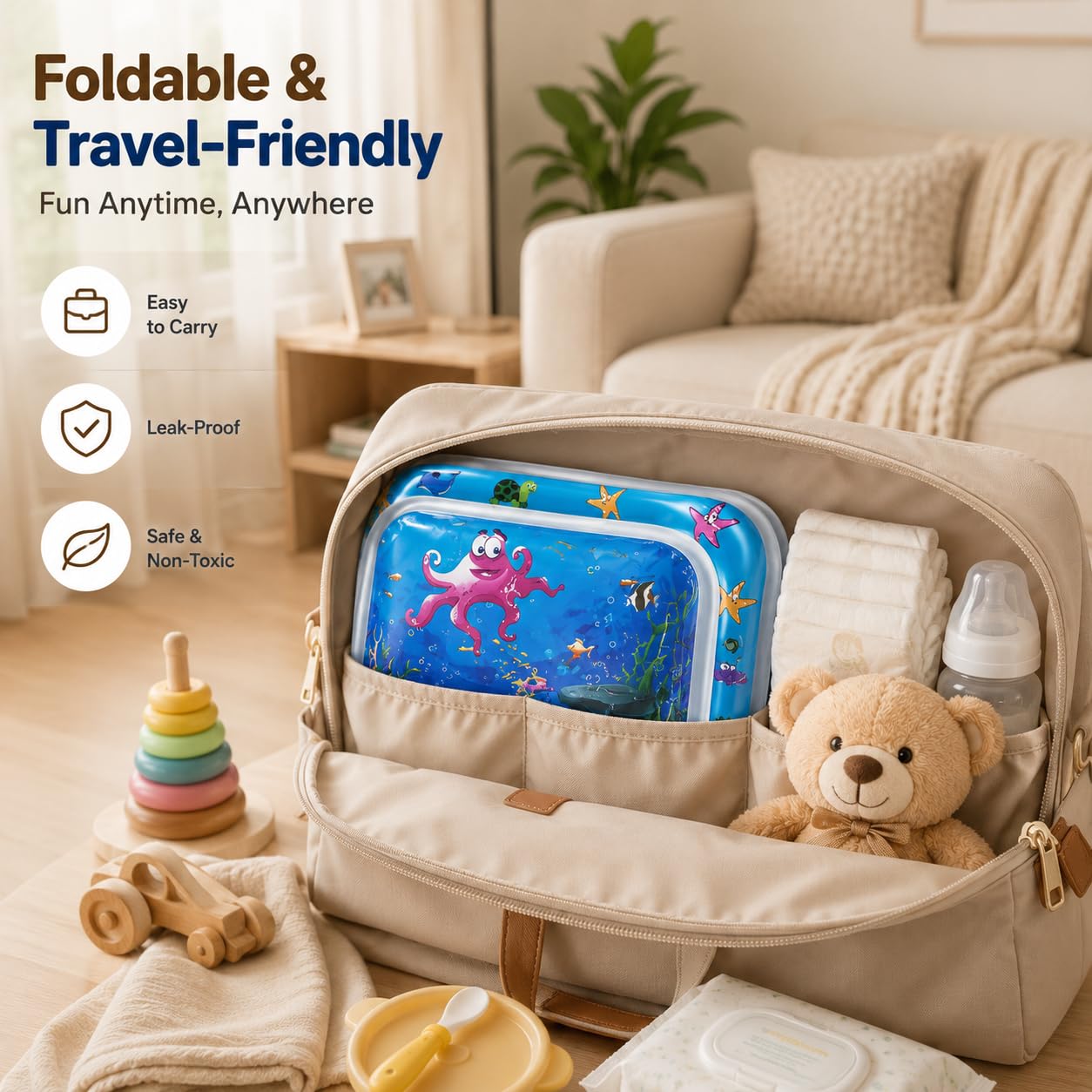 Water Play Mat for Babies Infant Sensory Activity Toy