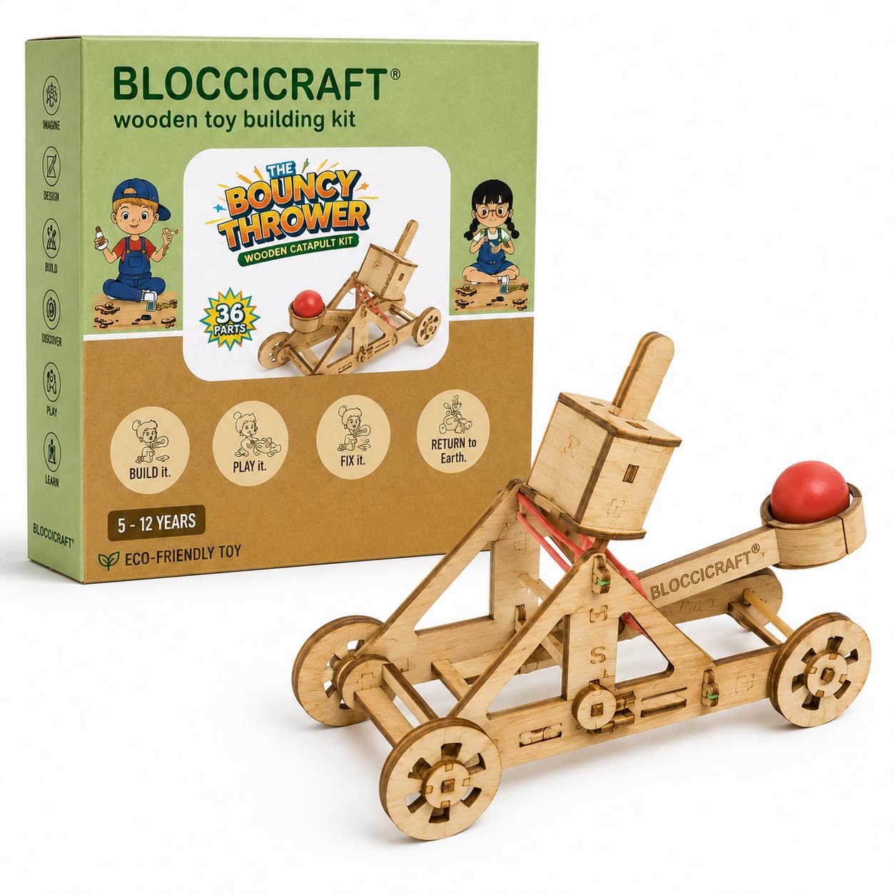 Premium Race Wooden Toy Car Craft Kit for Kids STEM STEAM DIY Construction