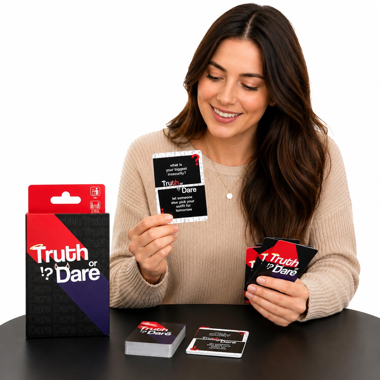 Card Game for Teens & Adults, 50 Fun & Spicy Challenge Cards for Parties, Birthday Games,