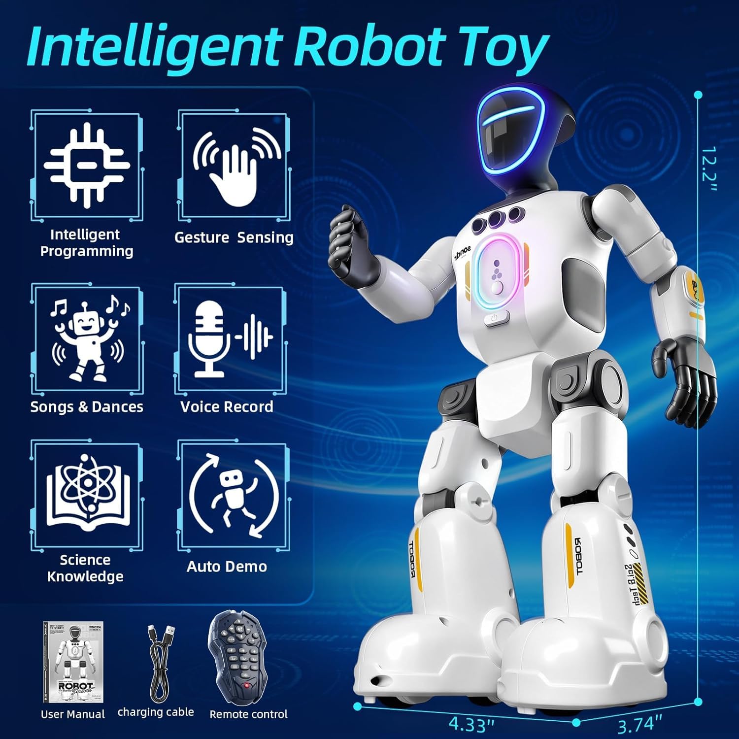 Robot Smart for Kids Voice Recording Playback Remote Control